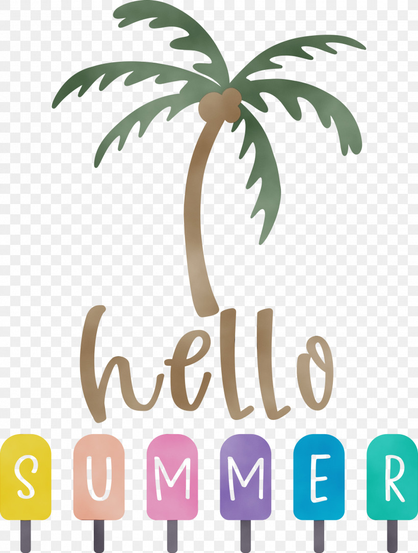 Palm Trees, PNG, 2269x3000px, Hello Summer, Arecales, Biology, Happy Summer, Logo Download Free