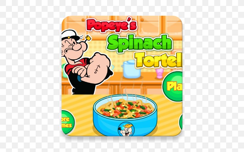 Popeye Vegetarian Cuisine Spinach Game Recipe, PNG, 512x512px, Popeye, Cartoon, Child, Cuisine, Dish Download Free