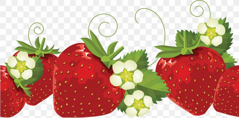 Strawberry Clip Art, PNG, 7008x3486px, Strawberry, Accessory Fruit, Berry, Diet Food, Food Download Free