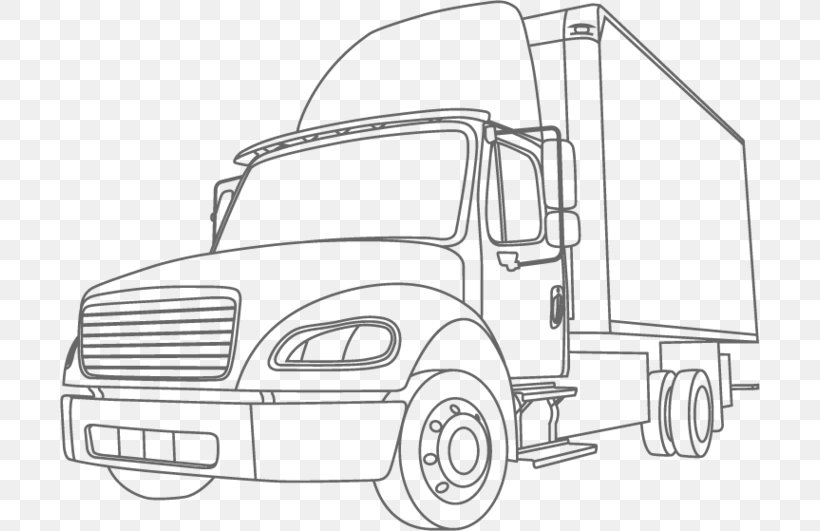 Car Commercial Driver's License Truck Commercial Vehicle, PNG, 700x531px, Car, Automotive Design, Automotive Exterior, Black And White, Box Truck Download Free