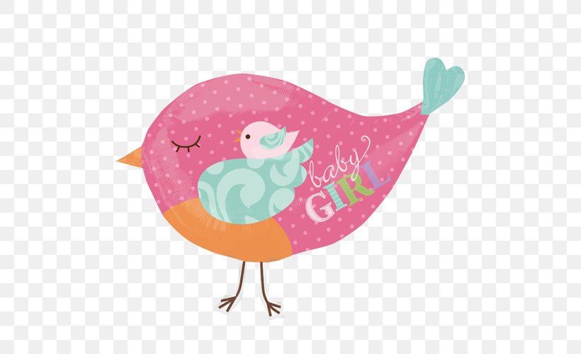 Bird Baby Shower Balloon Diaper Cake Clip Art, PNG, 500x500px, Watercolor, Cartoon, Flower, Frame, Heart Download Free