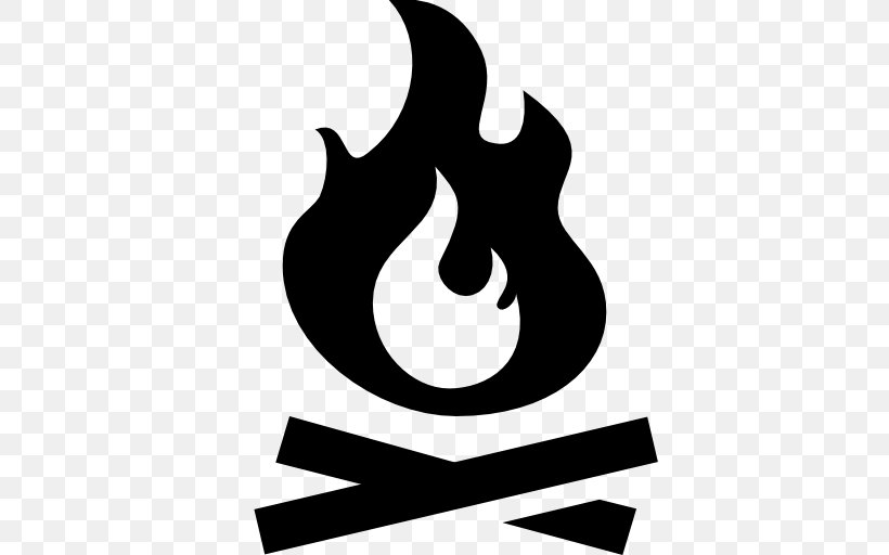 Campfire Camping Icon, PNG, 512x512px, Campfire, Black And White, Bonfire, Camping, Fire Download Free