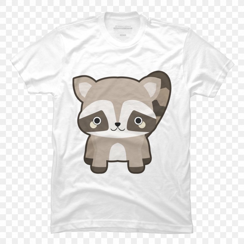 Raccoon T-shirt Kavaii Bear Koala, PNG, 1800x1800px, Watercolor, Cartoon, Flower, Frame, Heart Download Free
