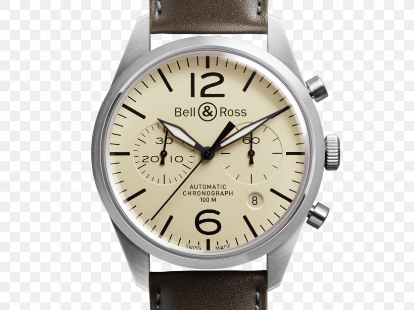 Bell & Ross Vintage Original BRV126-BEI-ST/SCA Watch Chronograph Bell And Ross BR 126 Phantom, PNG, 1024x768px, Bell Ross, Bracelet, Brand, Chronograph, Jewellery Download Free