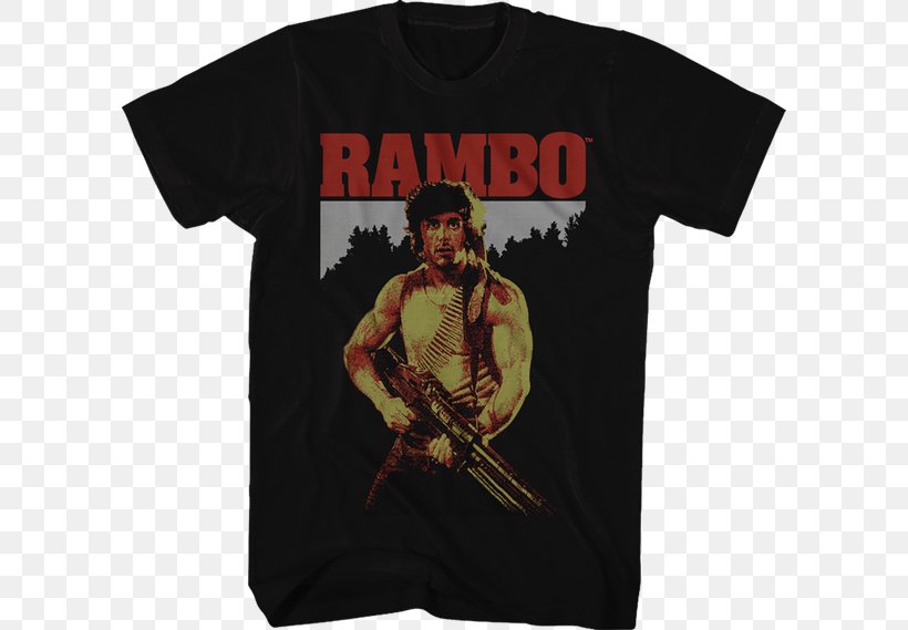 T-shirt John Rambo Clothing, PNG, 600x569px, Tshirt, Brand, Clothing, Film, First Blood Download Free