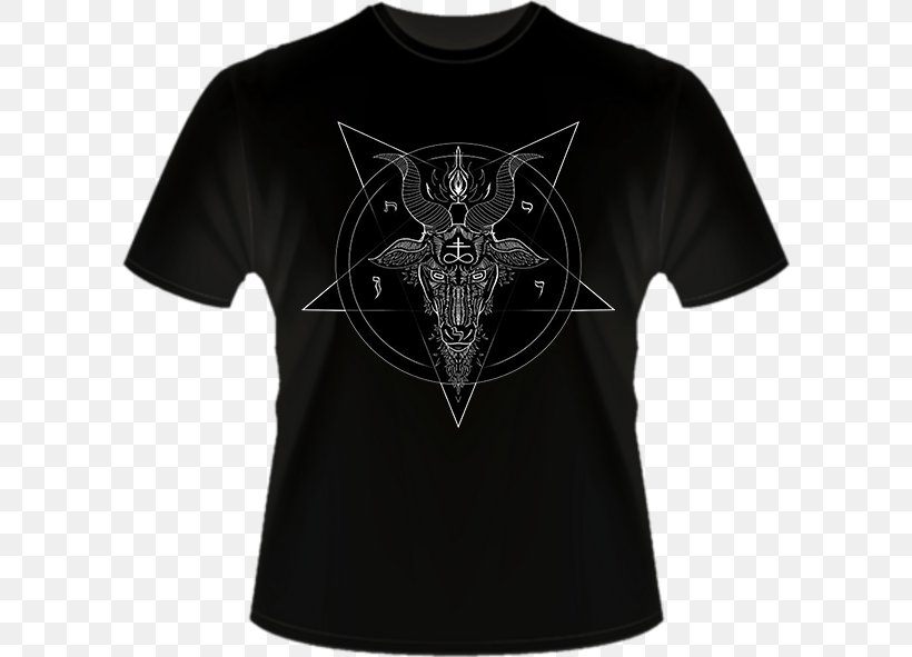 T-shirt Baphomet Clothing Satanism Female, PNG, 600x591px, Watercolor, Cartoon, Flower, Frame, Heart Download Free