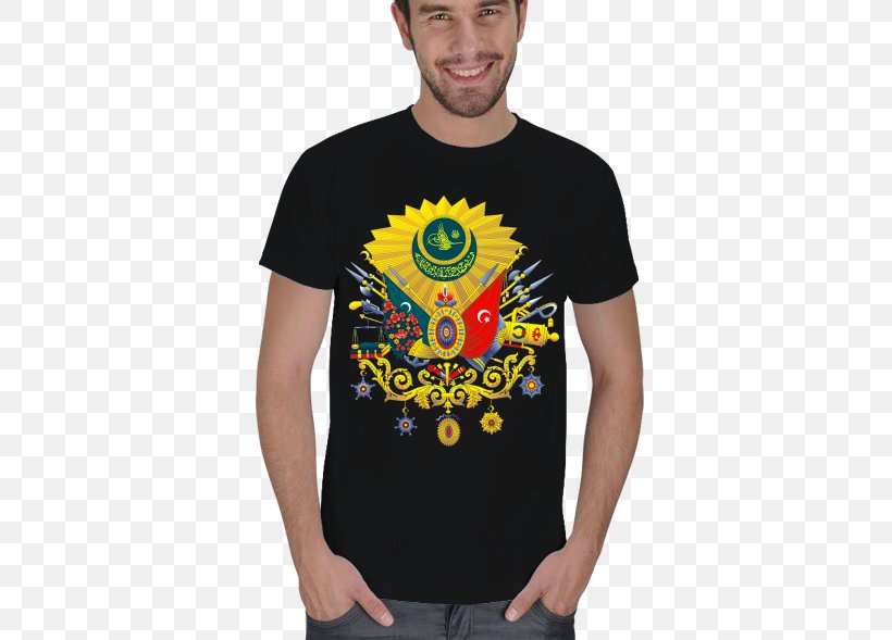 T-shirt Ottoman Empire Turkey Clothing Tughra, PNG, 522x589px, Tshirt, Bluza, Brand, Clothing, Coat Of Arms Of The Ottoman Empire Download Free