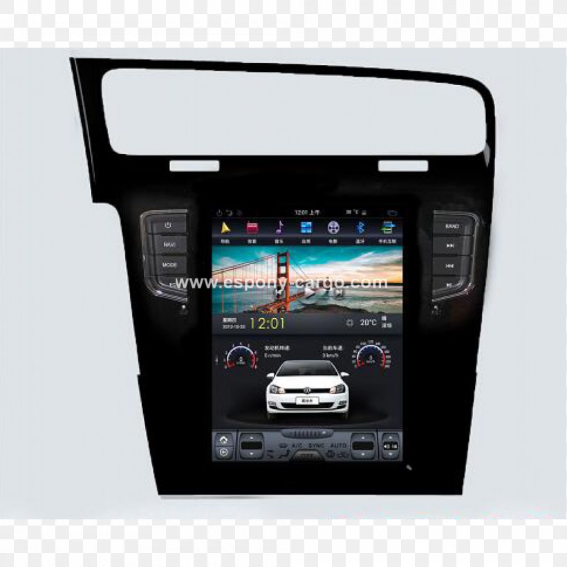 GPS Navigation Systems Car Volkswagen Portable Media Player Vehicle Audio, PNG, 1000x1000px, Gps Navigation Systems, Android, Automotive Head Unit, Automotive Navigation System, Car Download Free