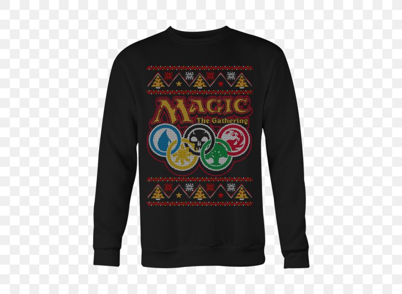 T-shirt Magic: The Gathering Sweater Sleeve Christmas Jumper, PNG, 600x600px, Tshirt, Bluza, Brand, Christmas, Christmas Jumper Download Free