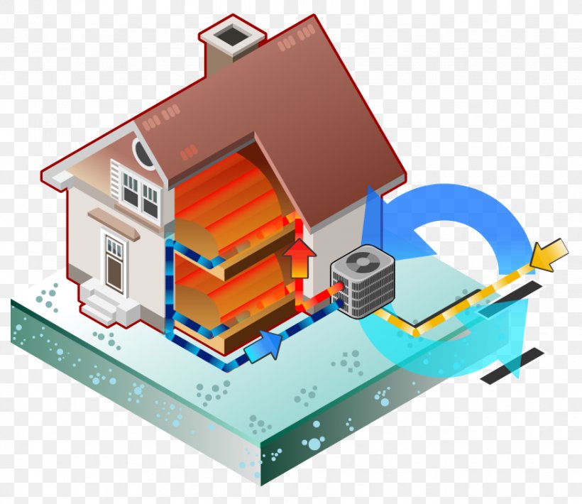 Air Source Heat Pumps Geothermal Heat Pump, PNG, 875x758px, Air Source Heat Pumps, Air Conditioning, Architecture, Central Heating, Diagram Download Free