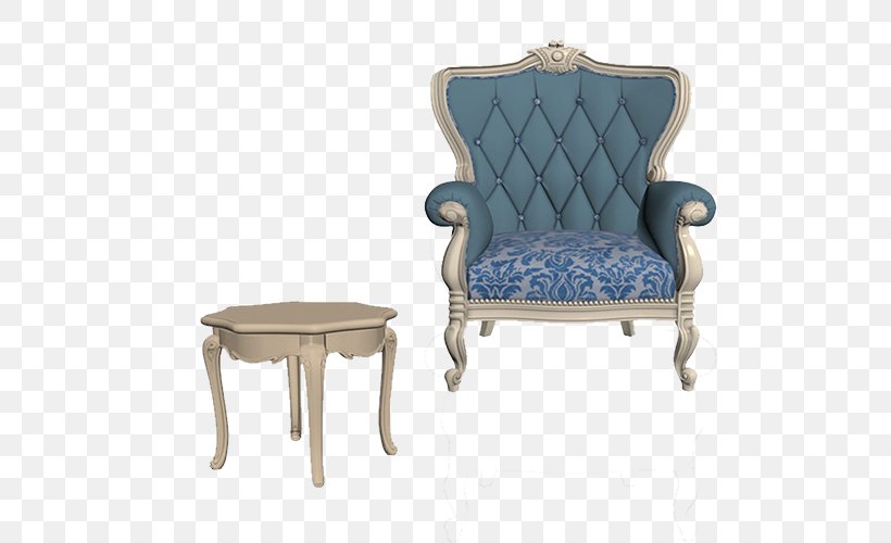 Table Chair Couch, PNG, 500x500px, 3d Computer Graphics, 3d Modeling, Table, Antimacassar, Blue Download Free