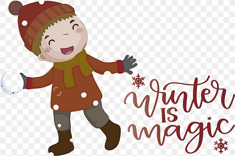Winter Is Magic Hello Winter Winter, PNG, 3000x1992px, Winter Is Magic, Cartoon, Christmas Day, Happiness, Hello Winter Download Free