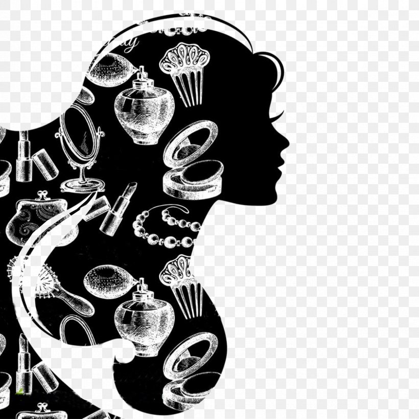 Cosmetics Beauty Parlour Silhouette Woman, PNG, 2362x2362px, Cosmetics, Beauty, Beauty Parlour, Black And White, Bone Download Free