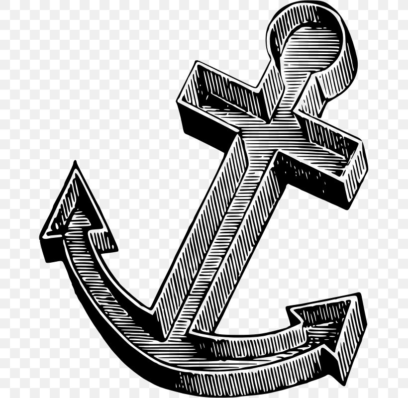Anchor Drawing Transom Clip Art, PNG, 663x800px, Anchor, Anchors Aweigh, Automotive Design, Black And White, Boat Download Free