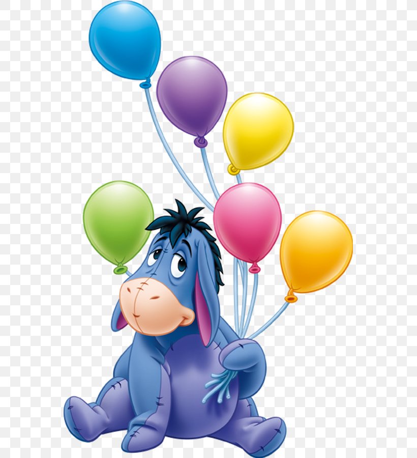 Eeyore's Birthday Party Winnie The Pooh Piglet Tigger, PNG, 569x900px, Eeyore, Balloon, Birthday, Cartoon, Drawing Download Free