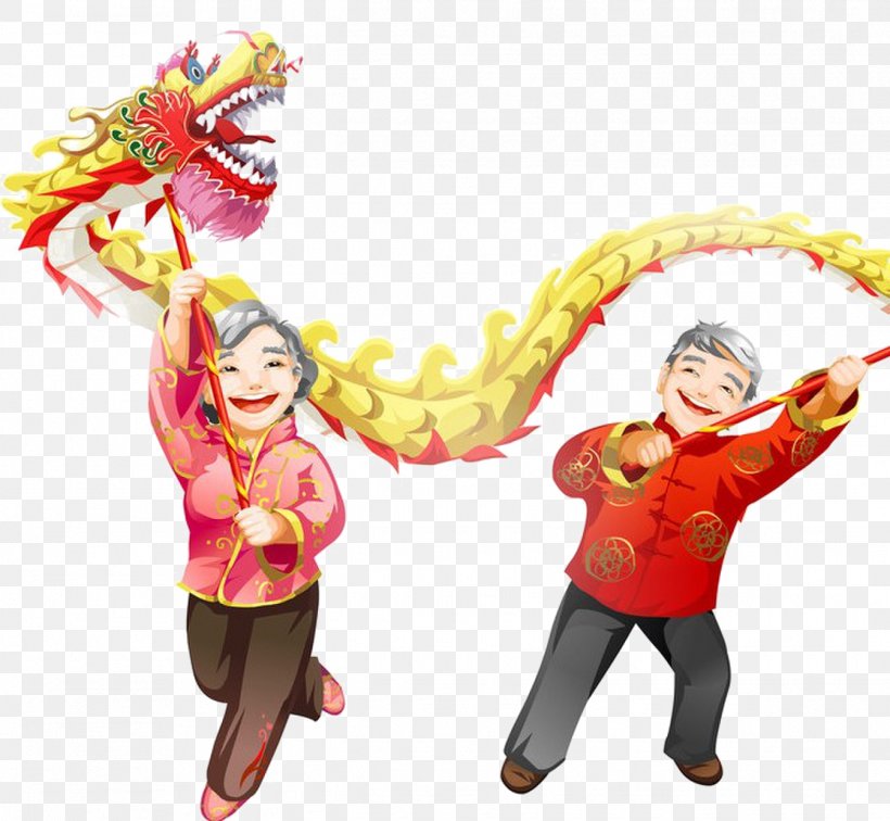 Dragon Dance Performance Chinese New Year Lion Dance, PNG, 1344x1240px, Dragon Dance, Cartoon, Chinese Dragon, Chinese New Year, Costume Download Free