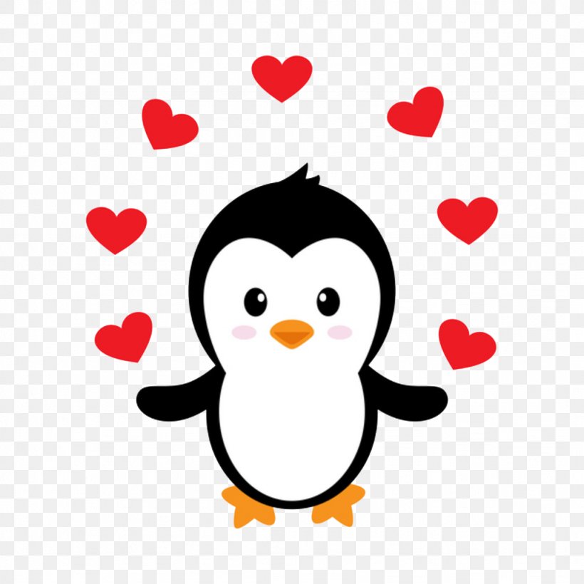 Penguin Cartoon Drawing Clip Art, PNG, 1024x1024px, Penguin, Beak, Bird, Cartoon, Cuteness Download Free