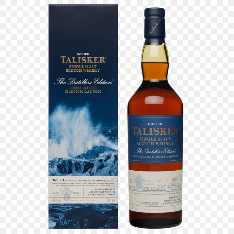 Talisker Distillery Single Malt Scotch Whisky Single Malt Whisky Whiskey, PNG, 1000x1000px, Talisker Distillery, Alcoholic Beverage, Beer, Bottle, Brennerei Download Free