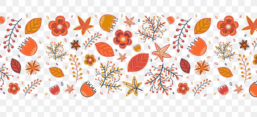 Cartoon Autumn Flowers, PNG, 1200x551px, Autumn, Autumn Leaf Color, Drawing, Leaf, Mid Autumn Festival Download Free
