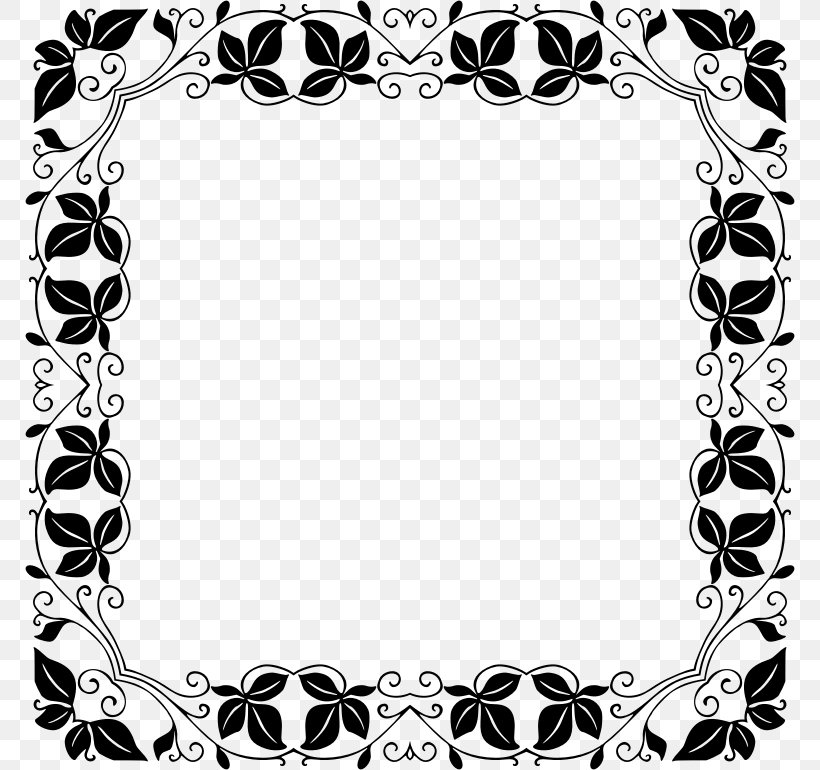 Borders And Frames Picture Frames Ireland Clip Art, PNG, 770x770px, Borders And Frames, Art, Black, Black And White, Border Download Free