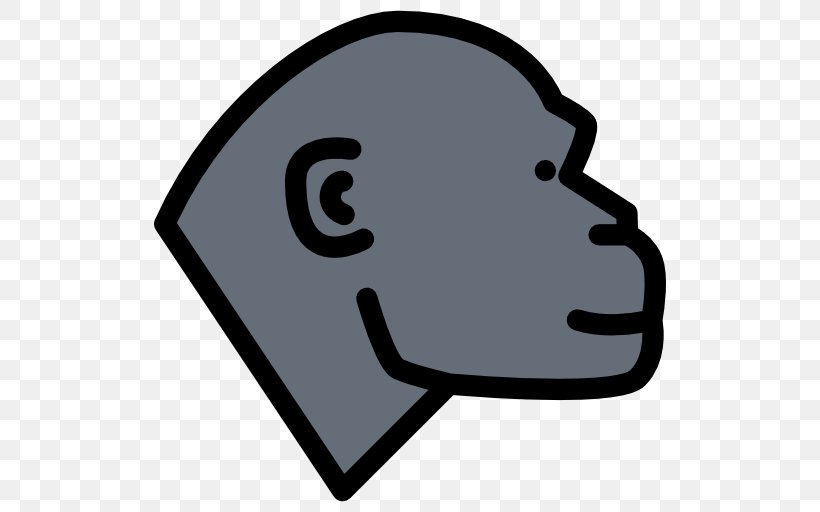 Gorilla Ape Primate Vector Graphics Image, PNG, 512x512px, Gorilla, Animal, Ape, Black And White, Gorilla Bear Download Free