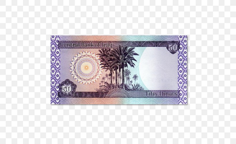 Iraqi Dinar Banknote Currency Iraq Stock Exchange, PNG, 500x500px, Iraq, Bank, Banknote, Central Bank Of Iraq, Coin Download Free