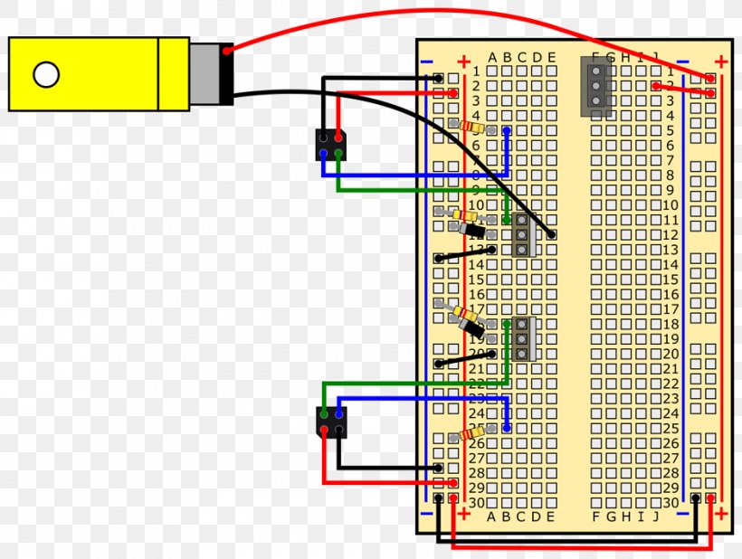 Electronic Circuit Diagram Line Electrical Network Robot, PNG, 940x709px, Electronic Circuit, Area, Breadboard, Circuit Diagram, Circuit Prototyping Download Free