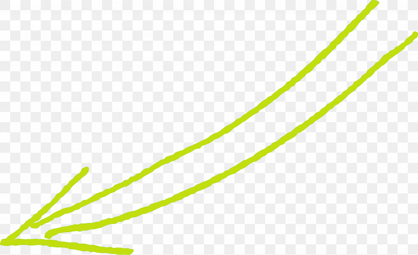 Hand Drawn Arrow, PNG, 3000x1836px, Hand Drawn Arrow, Green, Leaf, Line, Plant Download Free