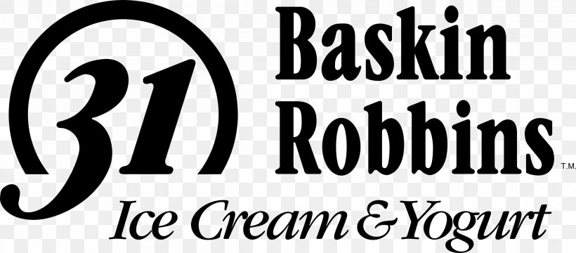 Logo Baskin-Robbins Brand Font Black, PNG, 2400x1056px, Logo, Area, Baskinrobbins, Black, Black And White Download Free