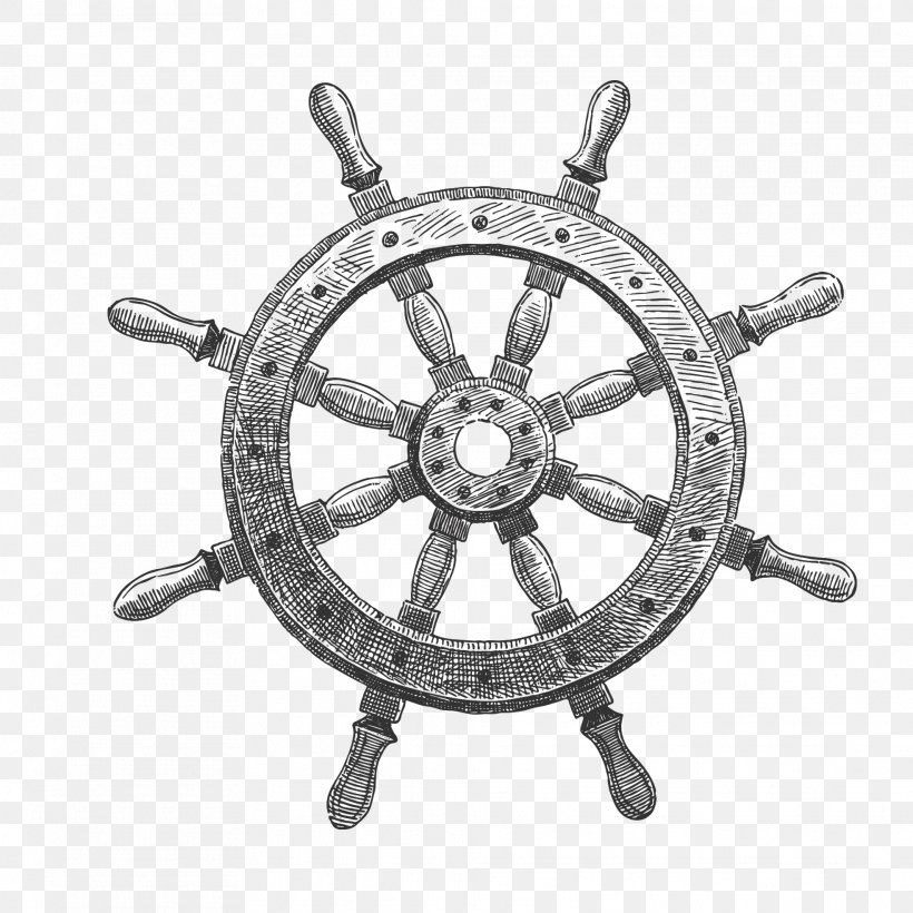 Ships Wheel Maritime Transport Rudder, PNG, 1969x1969px, Ships Wheel, Anchor, Black And White, Boat, Decorative Arts Download Free