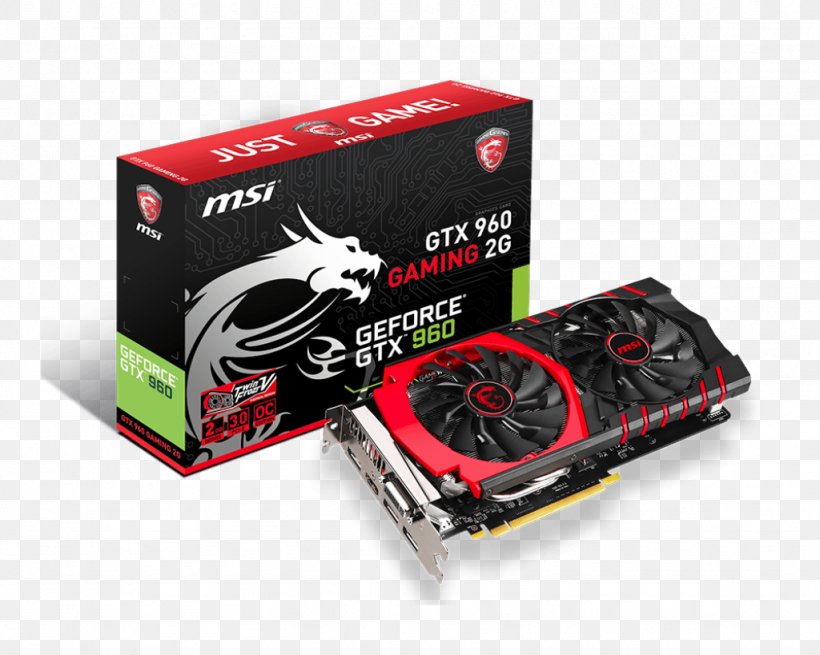 Graphics Cards & Video Adapters MSI GTX 960 GAMING 2G Nvidia GeForce GTX 960 2GB GDDR5 PCI Express 3. 英伟达精视GTX, PNG, 1024x819px, Graphics Cards Video Adapters, Cable, Computer Component, Computer Cooling, Electronic Device Download Free