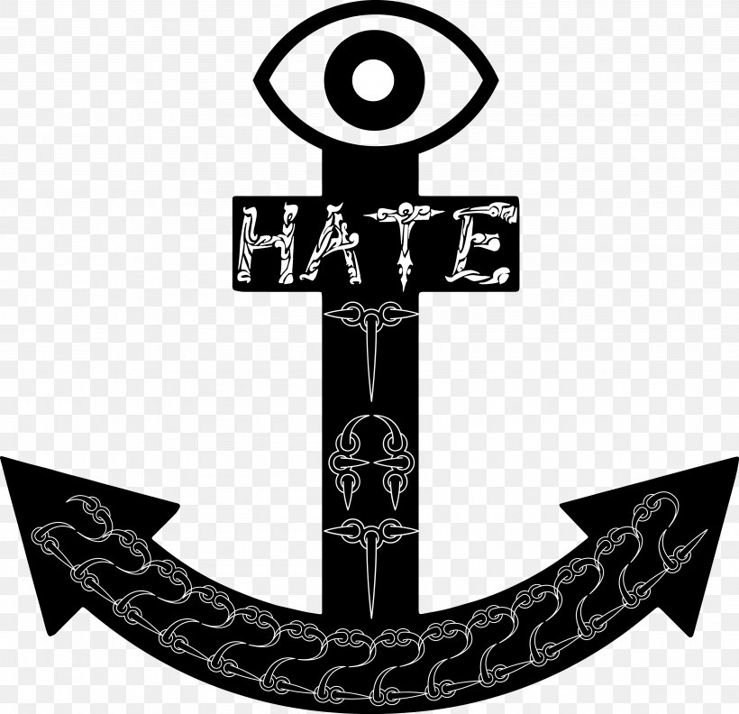 Icon, PNG, 3989x3857px, Anchor, Black And White, Brand, Graphic Arts, Hatred Download Free