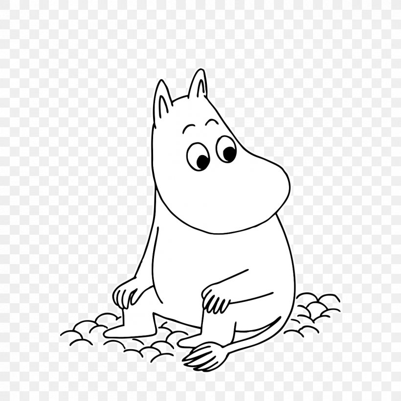 Moomintroll Little My Moominmamma Moominpappa Snork Maiden, PNG, 1200x1200px, Moomintroll, Area, Artwork, Black, Black And White Download Free