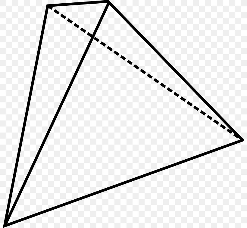 Tetrahedron Geometry Polyhedron Clip Art, PNG, 800x757px, Tetrahedron, Area, Black, Black And White, Cube Download Free