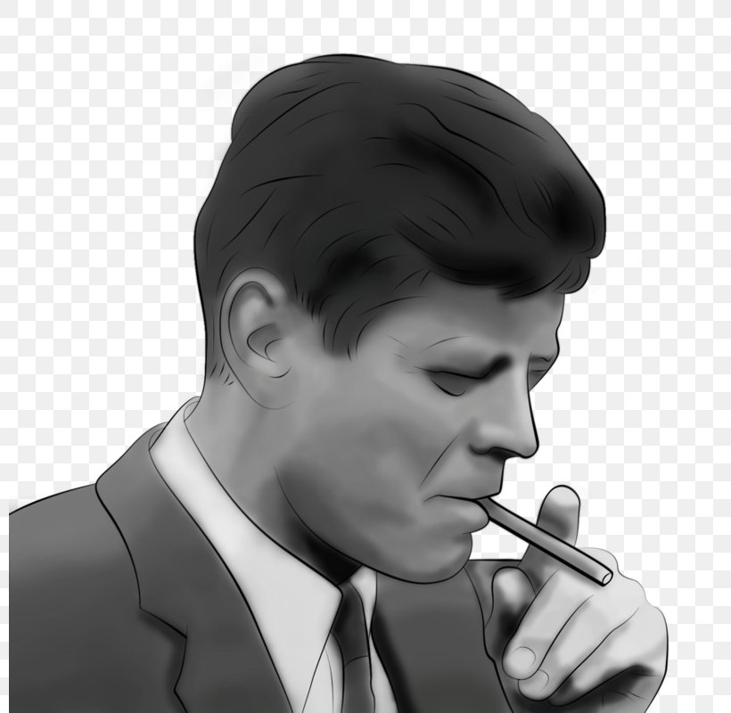 JFK And The Vietnam War John F. Kennedy Cigar, PNG, 800x800px, Vietnam War, Agario, Art, Black And White, Chin Download Free