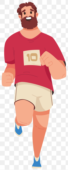 Runner - Man Running In Sports Outfit PNG
