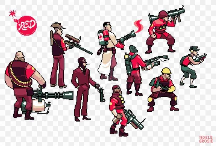 Team Fortress 2 Pixel Art DeviantArt Cartoon, PNG, 1084x736px, Team Fortress 2, Action Figure, Action Toy Figures, Art, Artist Download Free