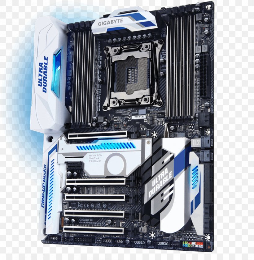 The Motherboard Created For Professional Designers GA-X99-Designare EX Intel X99 LGA 2011, PNG, 955x980px, Intel, Central Processing Unit, Computer, Computer Accessory, Computer Case Download Free