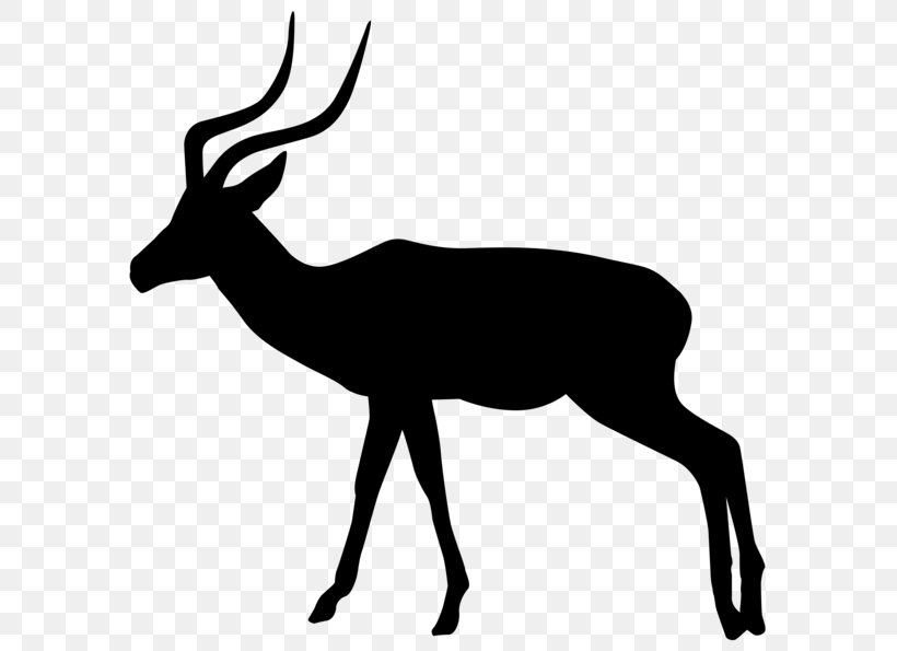 Gazelle Antelope Clip Art, PNG, 600x595px, Gazelle, Animal, Antelope, Antler, Black And White Download Free