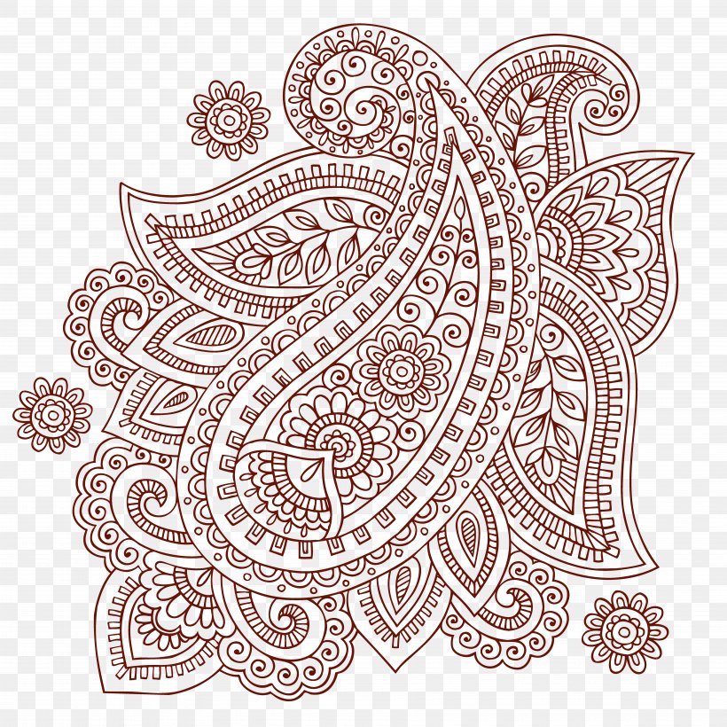Paisley Mehndi Doodle Clip Art, PNG, 7200x7200px, Paisley, Abstract Art, Art, Doodle, Drawing Download Free