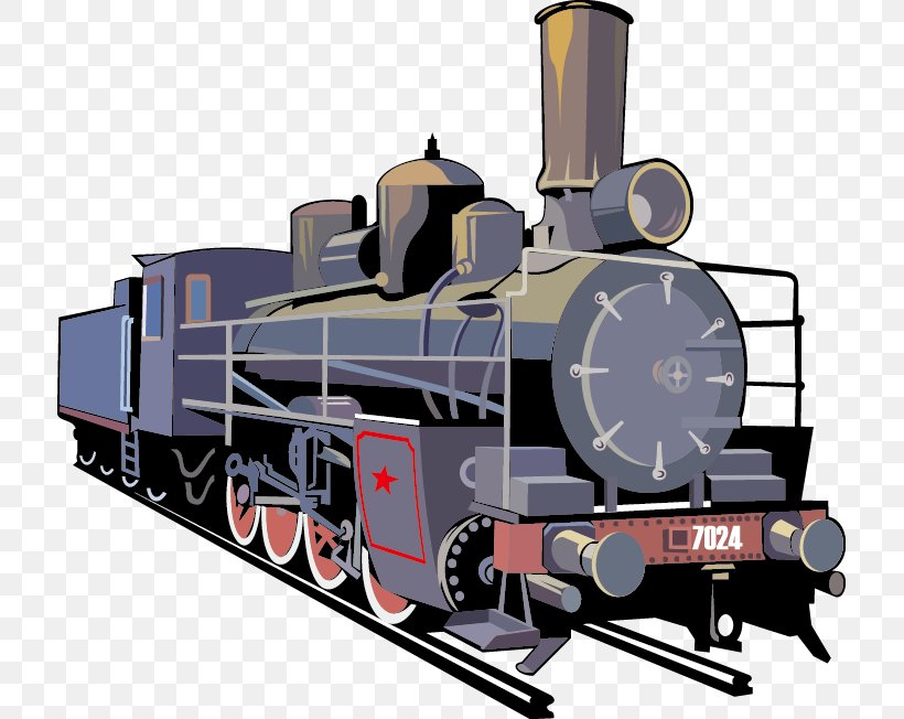 Train Rail Transport Railroad Car Steam Locomotive, PNG, 715x652px, Train, Locomotive, Public Transport, Rail Transport, Railroad Car Download Free