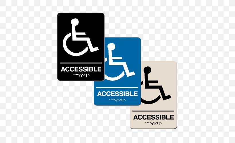 Accessibility Disability Americans With Disabilities Act Of 1990 ADA Signs International Symbol Of Access, PNG, 500x500px, Accessibility, Accessible Toilet, Ada Signs, Braille, Brand Download Free