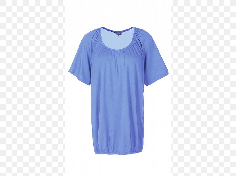 T-shirt Shoulder Sleeve Dress, PNG, 610x610px, Tshirt, Active Shirt, Blue, Clothing, Cobalt Blue Download Free