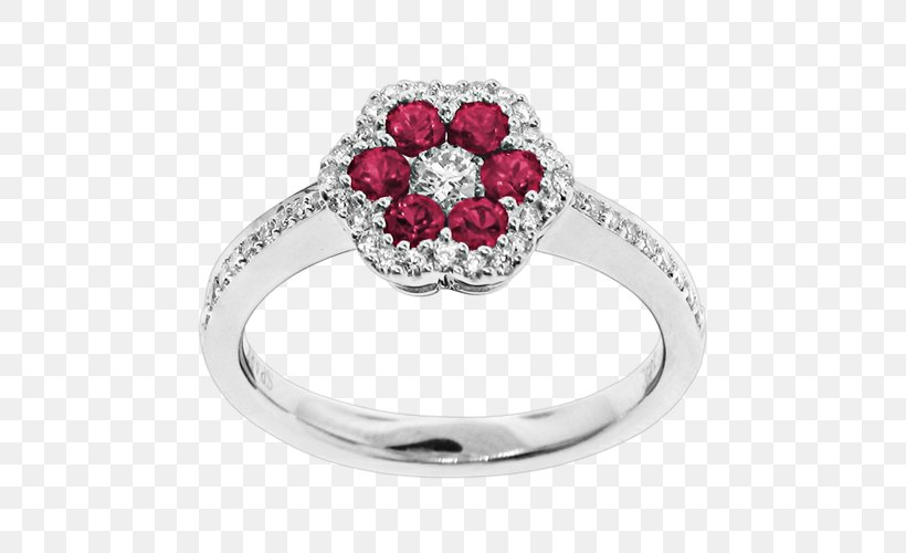 Engagement Ring Ruby Gemstone Jewellery, PNG, 500x500px, Ring, Body Jewelry, Carat, Colored Gold, Diamond Download Free