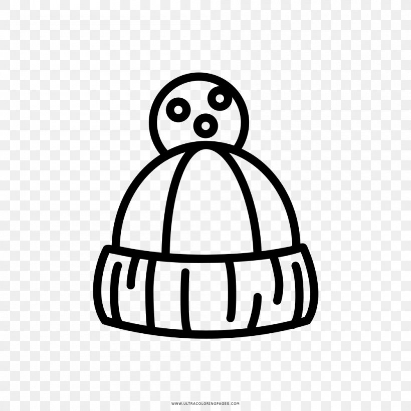 Coloring Book Drawing Bonnet Black And White, PNG, 1000x1000px, Coloring Book, Area, Beanie, Black, Black And White Download Free