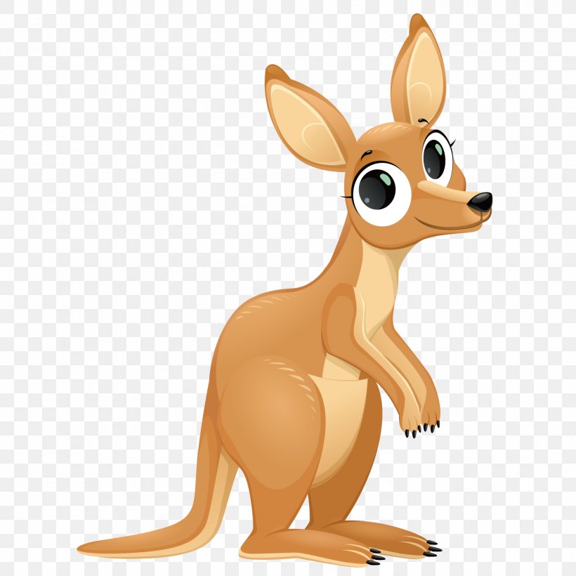 Kangaroo Cartoon Illustration, PNG, 1500x1500px, Kangaroo, Carnivoran, Cartoon, Deer, Depositphotos Download Free