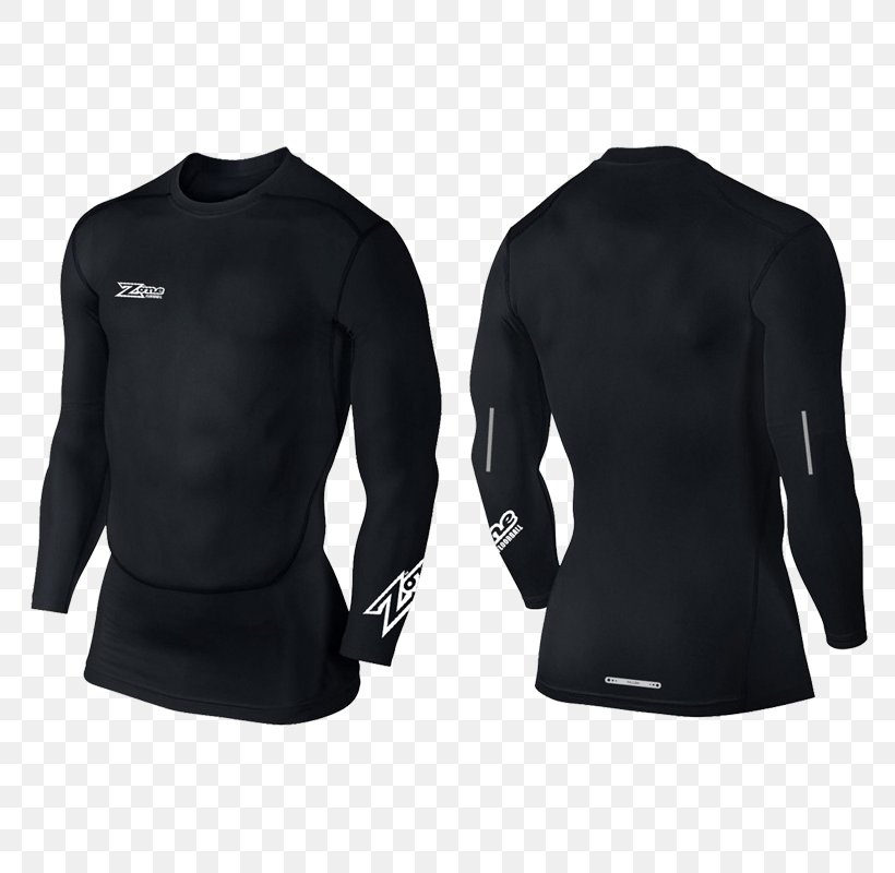 Long-sleeved T-shirt Long-sleeved T-shirt Hoodie Compression Garment, PNG, 800x800px, Sleeve, Active Shirt, Black, Clothing, Clothing Sizes Download Free