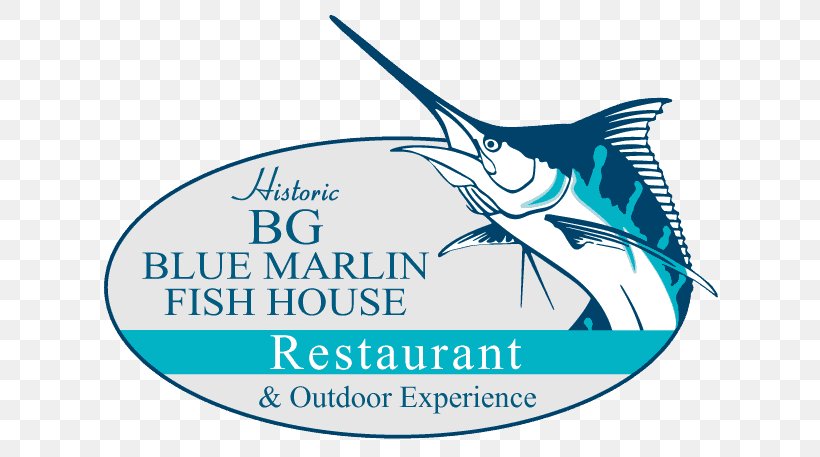 Blue Marlin Fish House Swordfish Marlin Fishing Seafood, PNG, 635x457px, Fish, Atlantic Blue Marlin, Brand, Logo, Marlin Download Free
