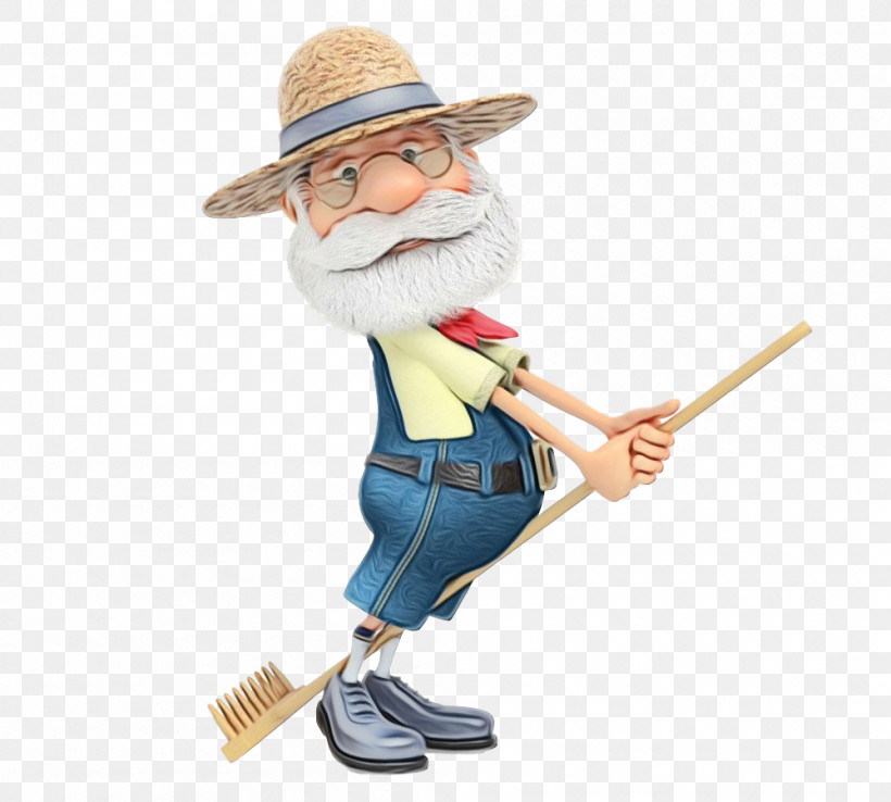 Cartoon Figurine Toy Broom, PNG, 1000x900px, Farmer, Broom, Cartoon, Figurine, Old Man Download Free