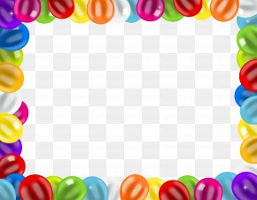 Border Frame With Balloons Clip Art - Balloon Clip Art PNG